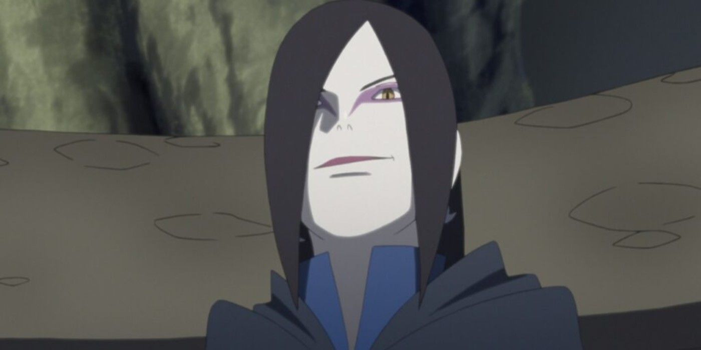 Orochimaru shows up in the Land of Valleys to help Team 7