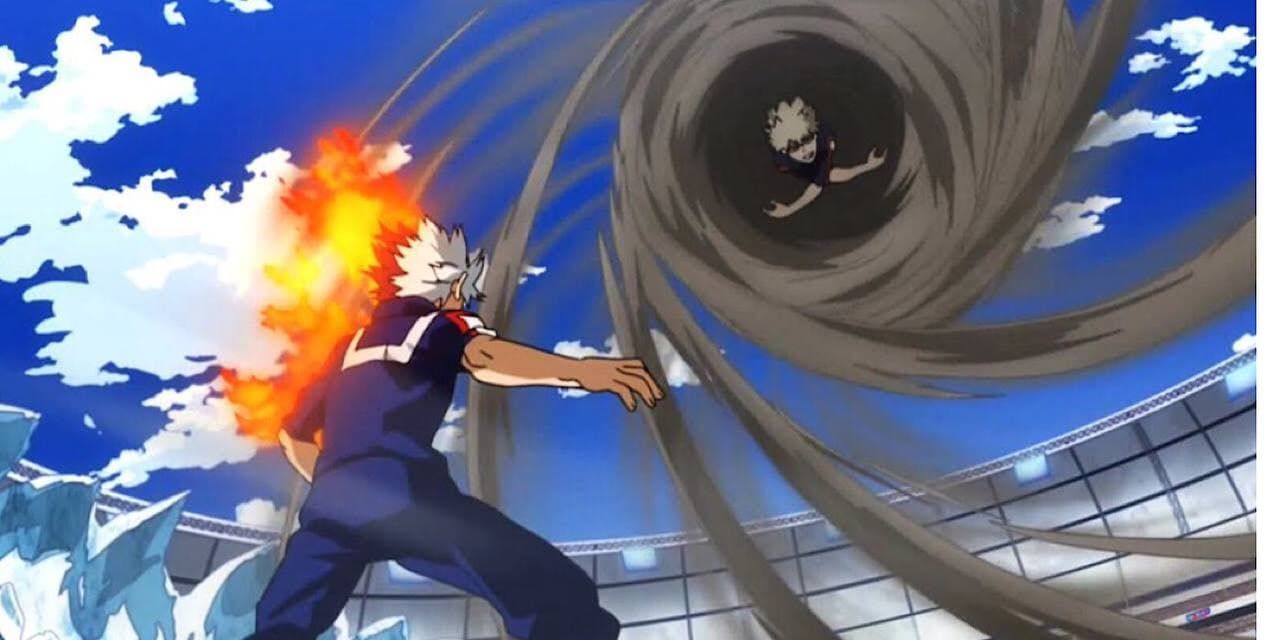 bakugo using howitzer