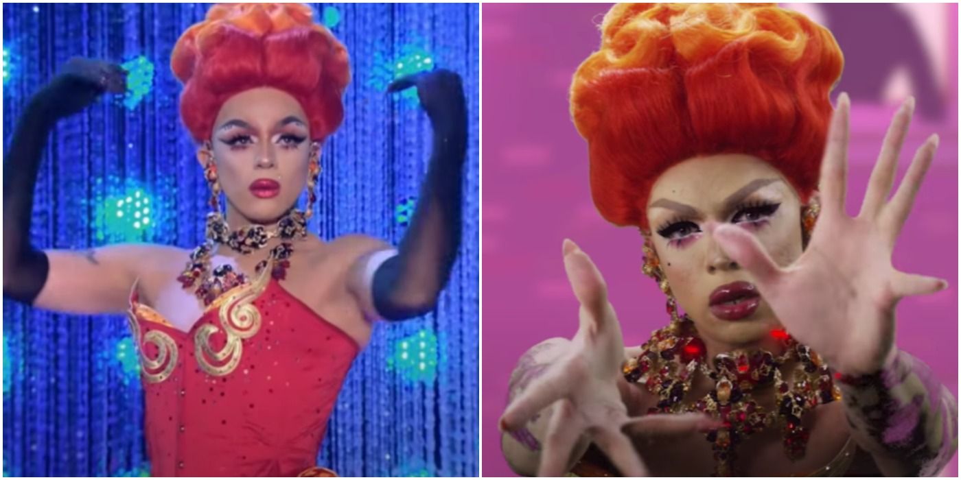 Collage of Aja's Princess Lewk on the runway and in her music video