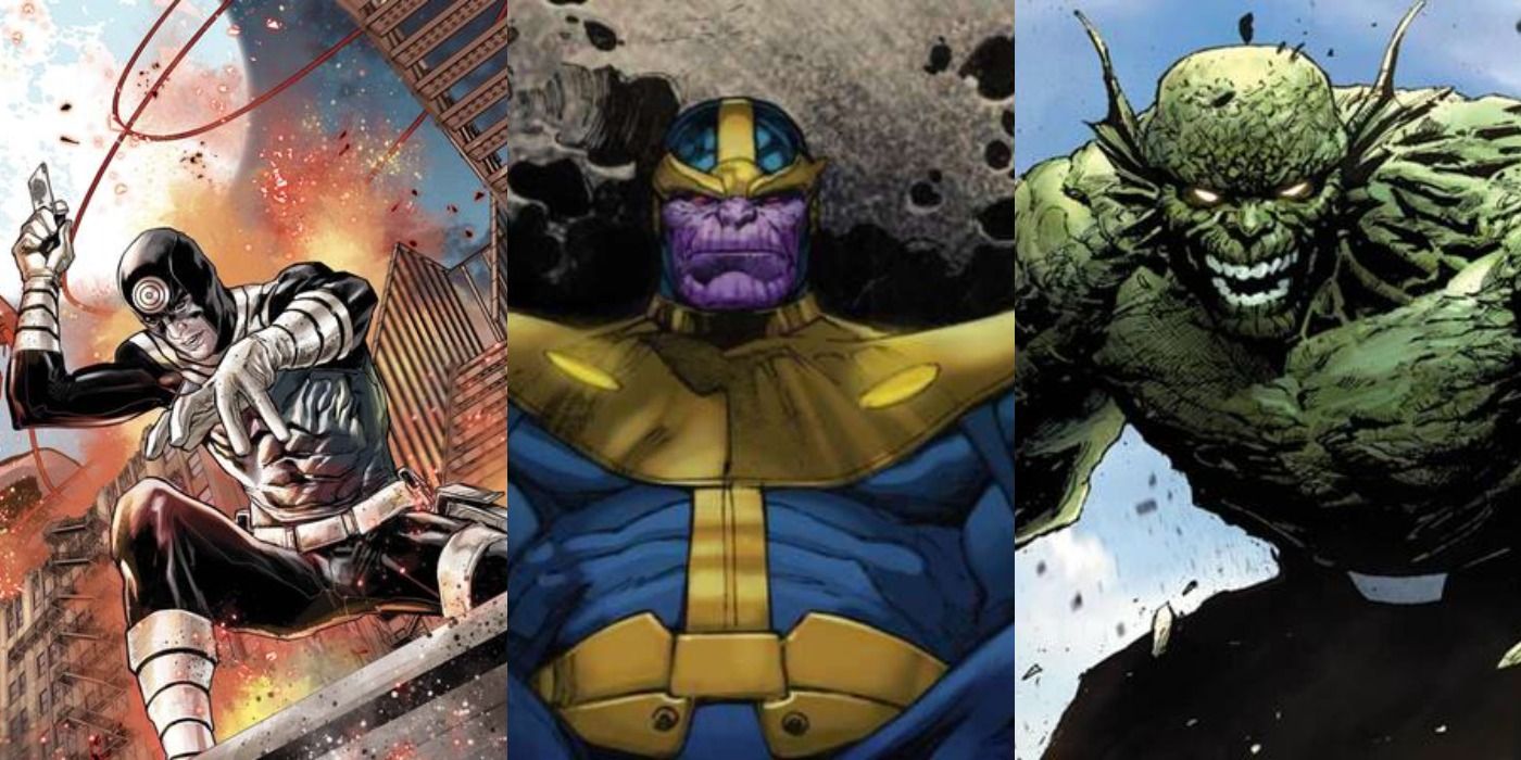 a split image of three marvel villains