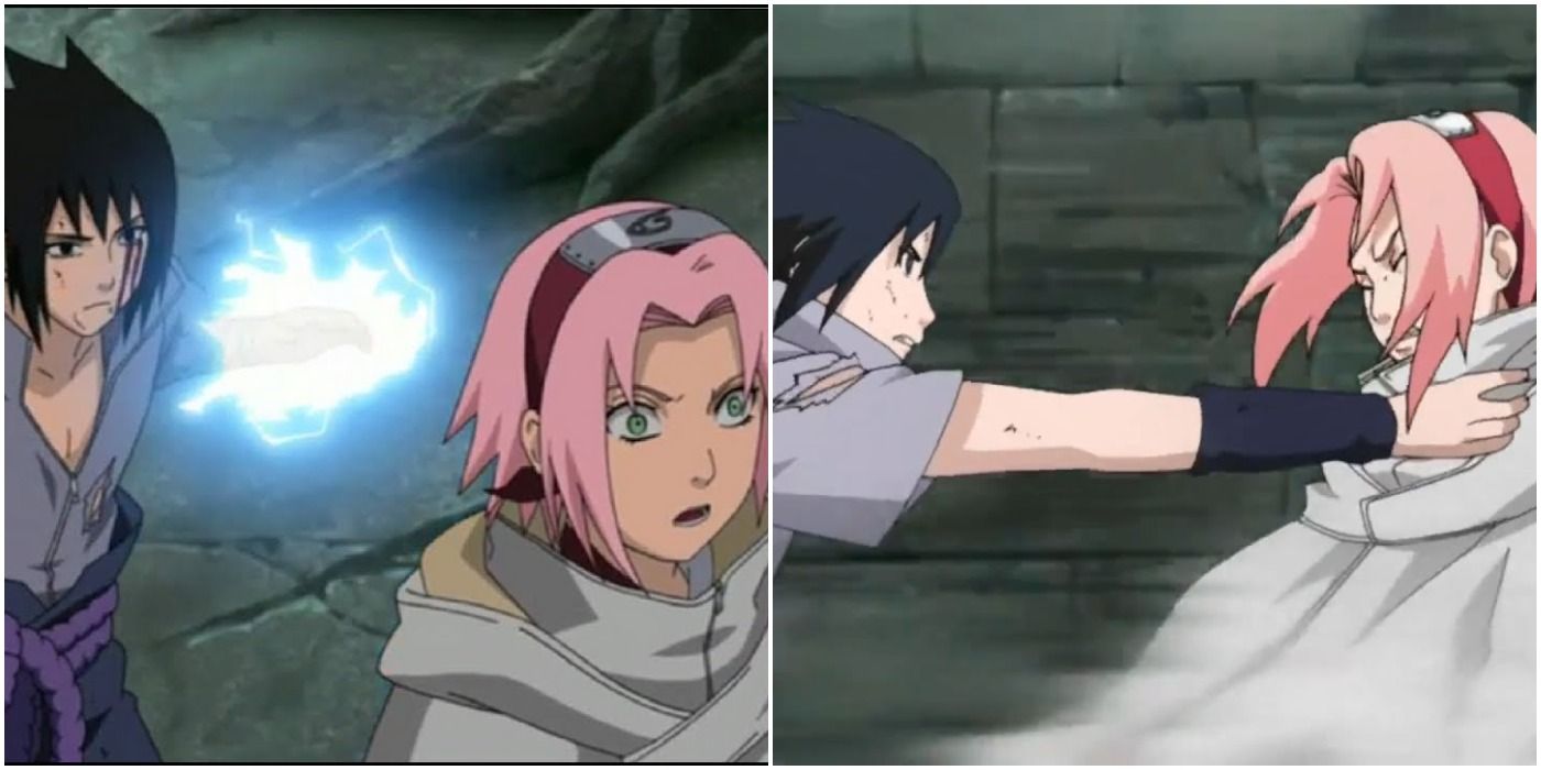 Sasuke Tries To Kill Sakura in Naruto
