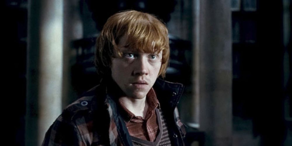 Rupert Grint as Ron Weasley in Harry Potter.