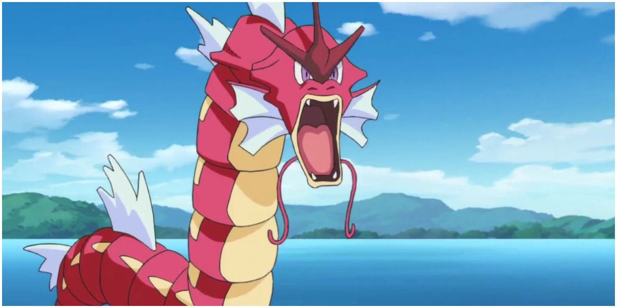 The Shiny Red Gyarados From The Pokémon Anime