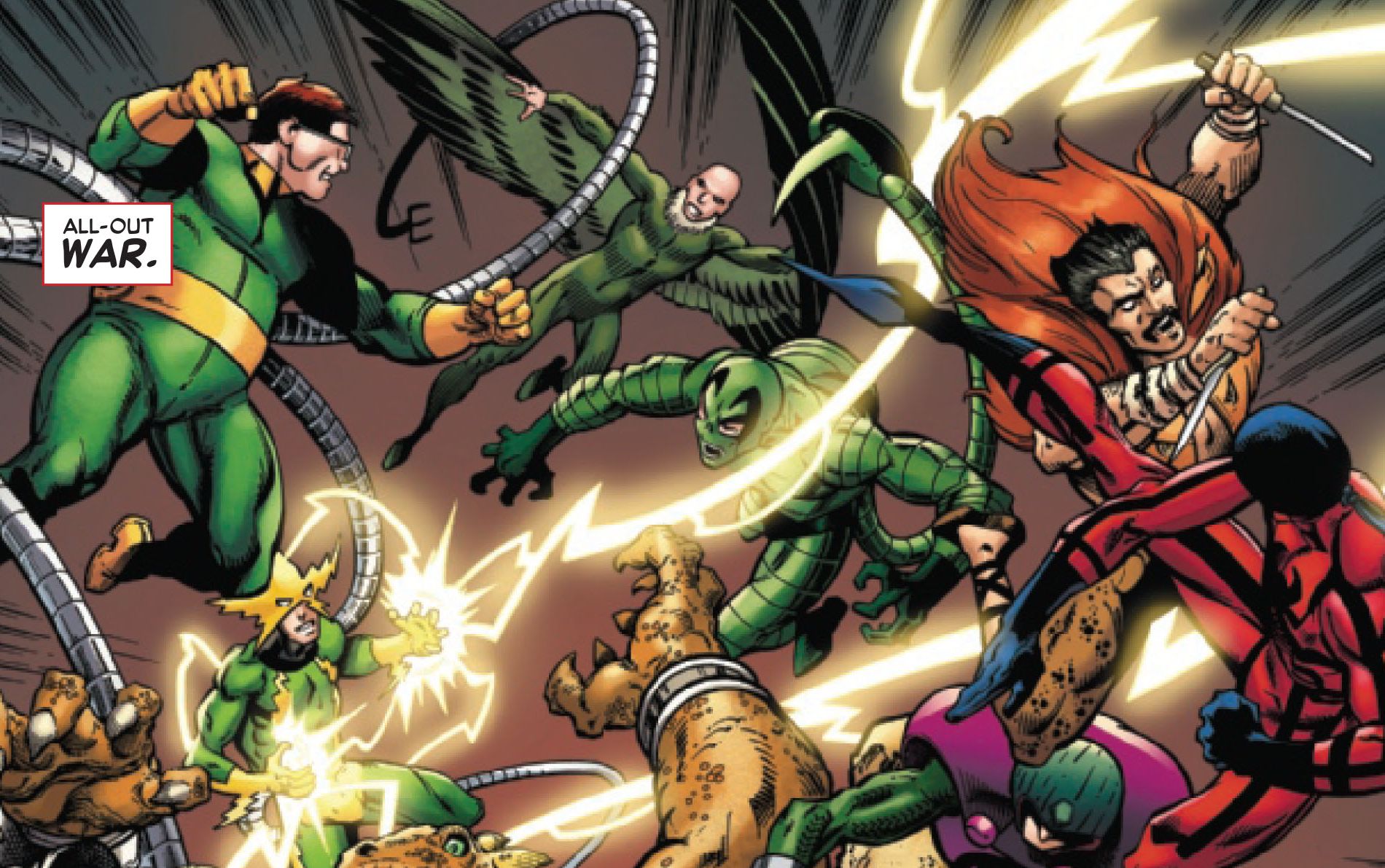 The Savage Six and the Sinister Six fight each other