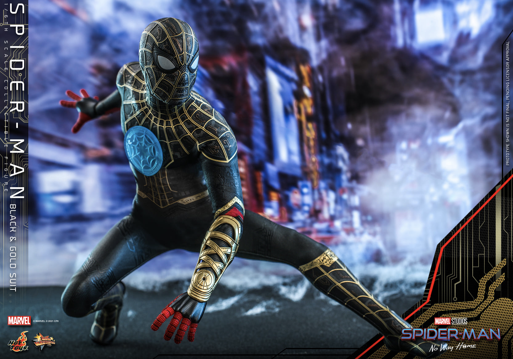 Spider-Man: No Way Home Hot Toys black and gold magic costume
