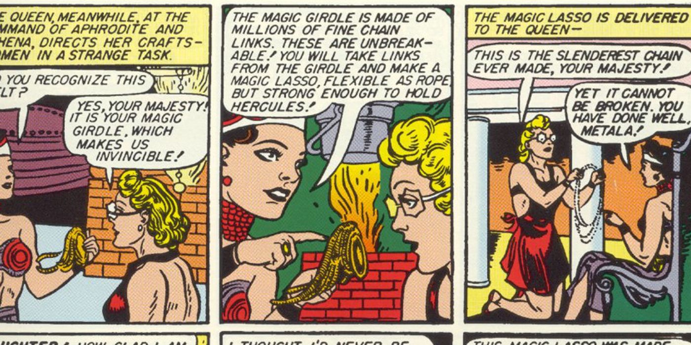 Wonder Woman's mom instructs Metala to build the lasso of truth