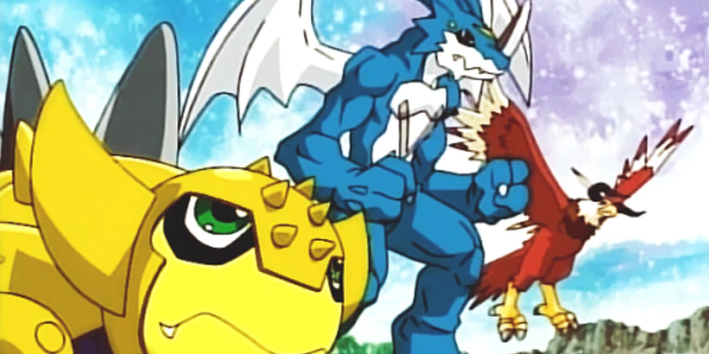 Ankylomon XV-Mon and Aquilamon Digimon
