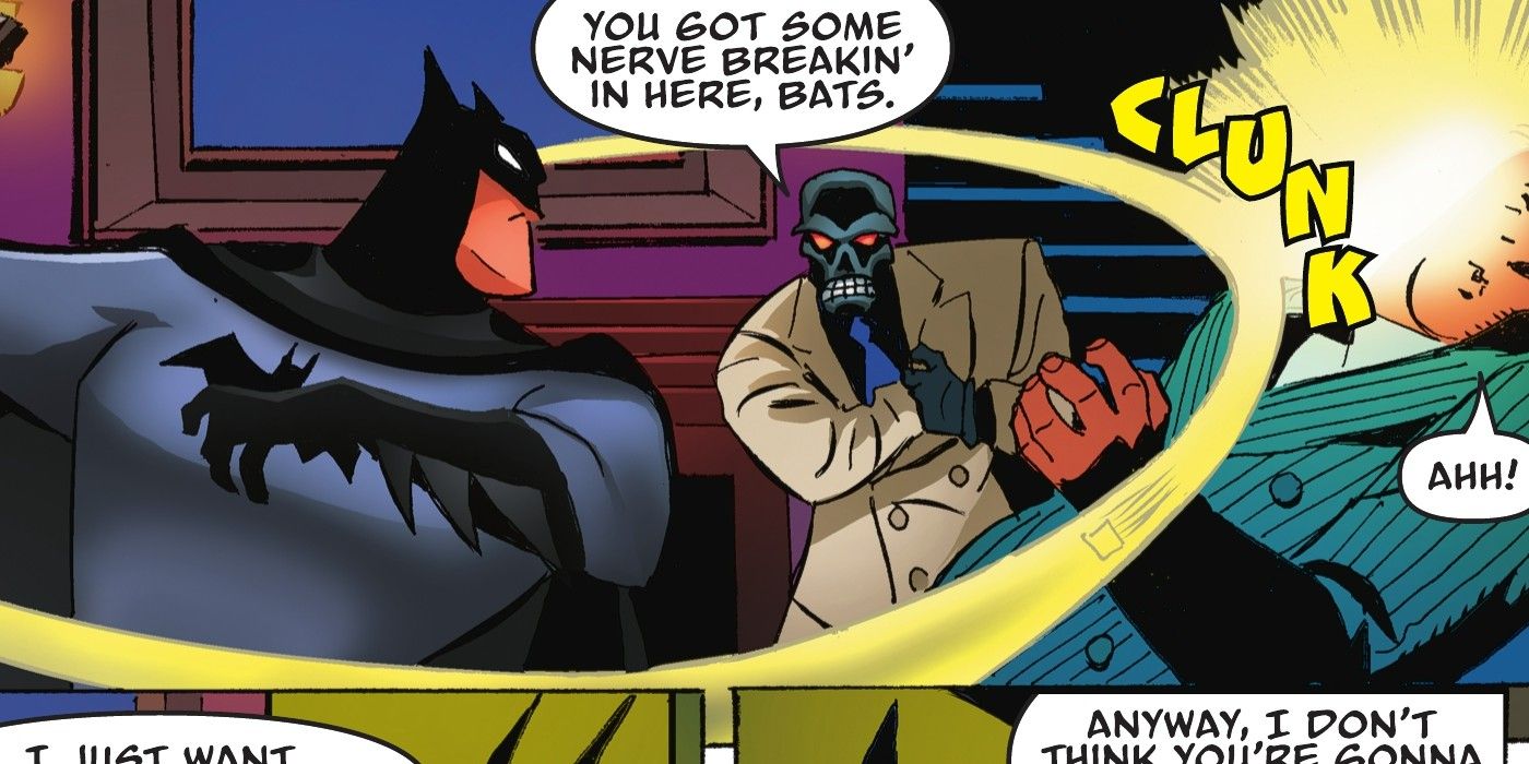 Black Mask fighting Batman in Batman: The Adventures Continue Season II #3