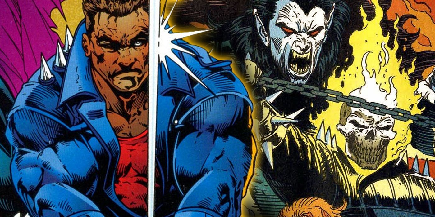 Blade, Ghost Rider, and Morbius work together as the Midnight Sons in Marvel Comics