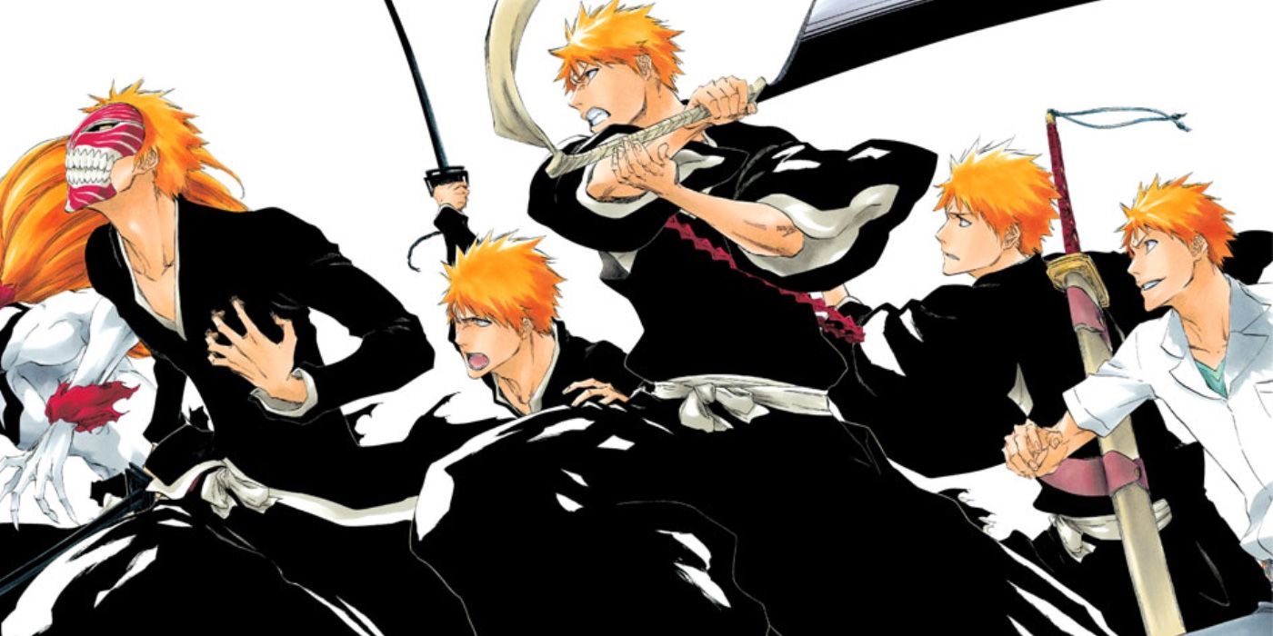 Bleach 20th Anniversary Exhibition promo art featuring the different forms of Ichifgo
