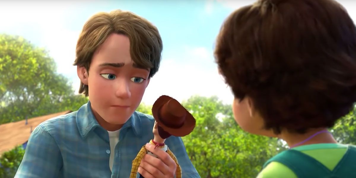 Andy says goodbye to Woody, about to give him to Bonnie (Toy Story 3)