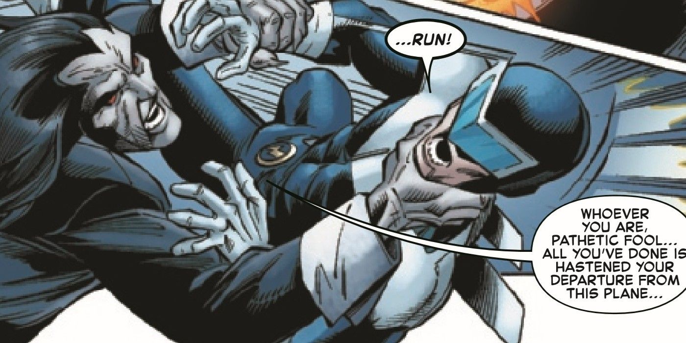 Boomerang sacrificing himself for Spider-Man in Sinister War #4