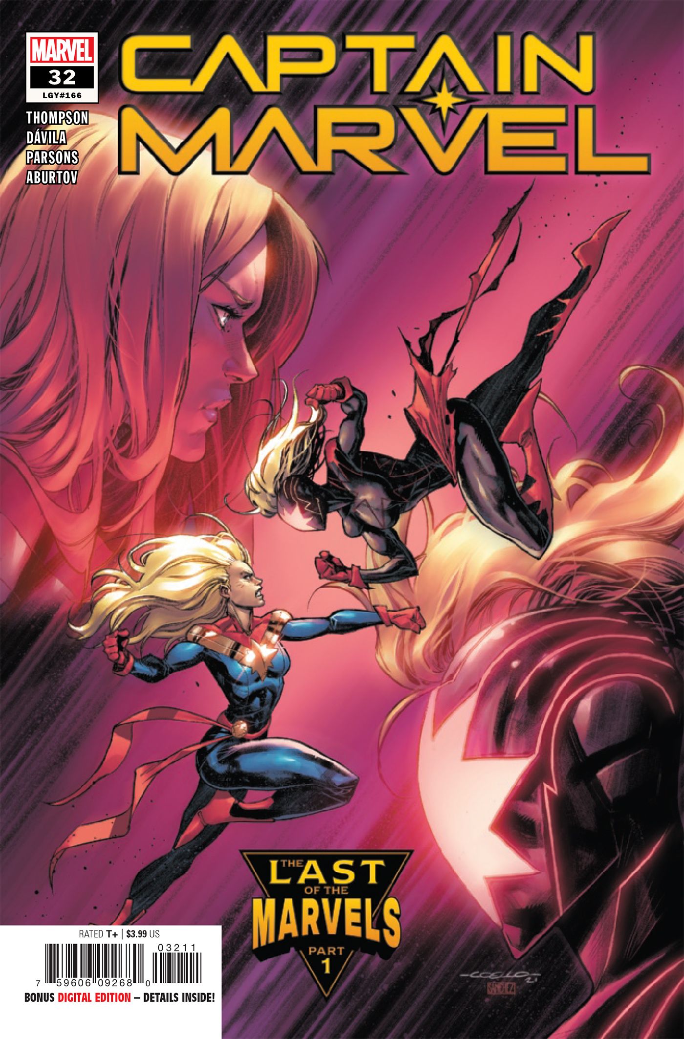 Captain Marvel faces off against the new host of the Last Avenger suit.
