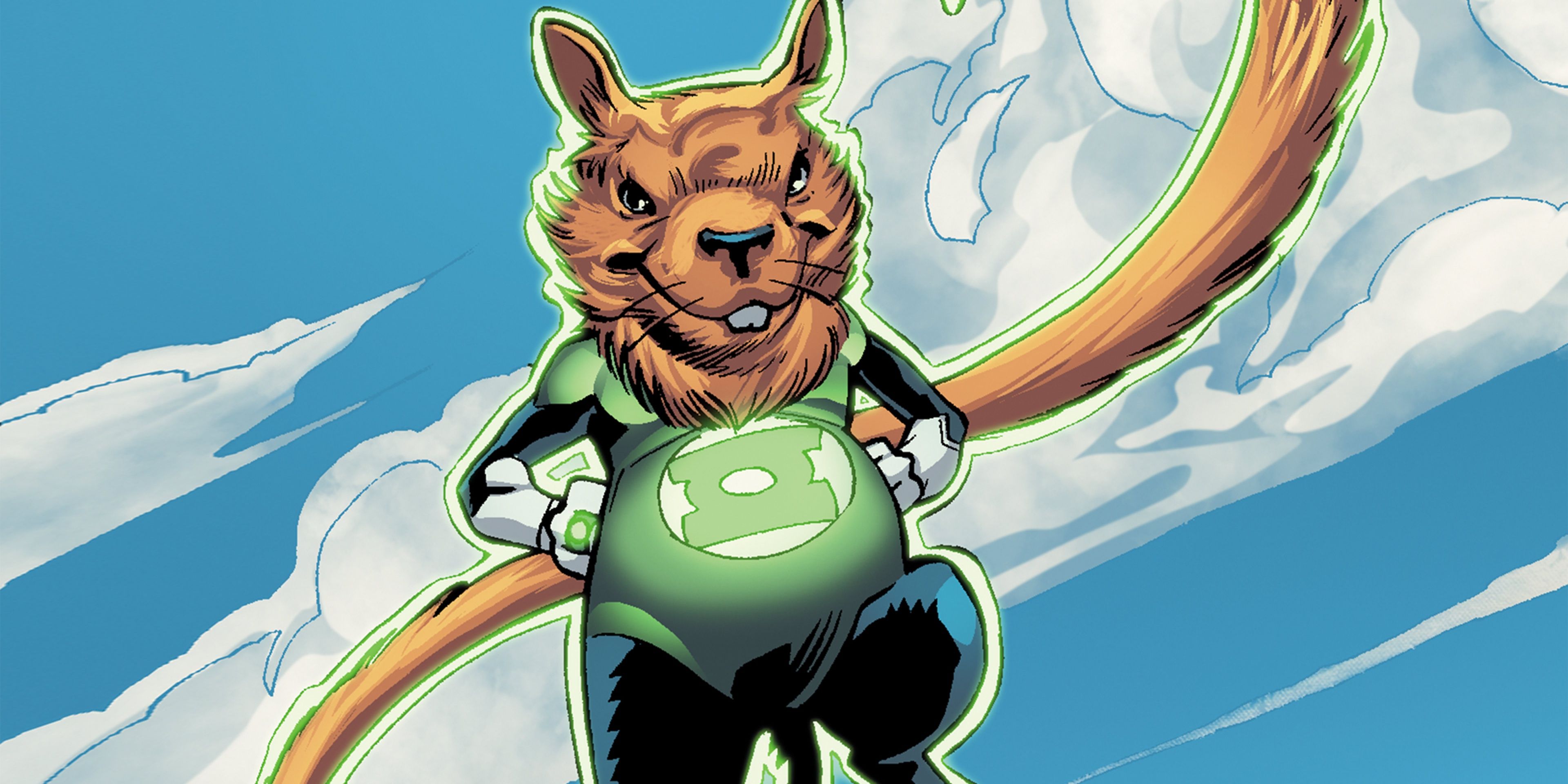 Ch'p in his Green Lantern outfit.