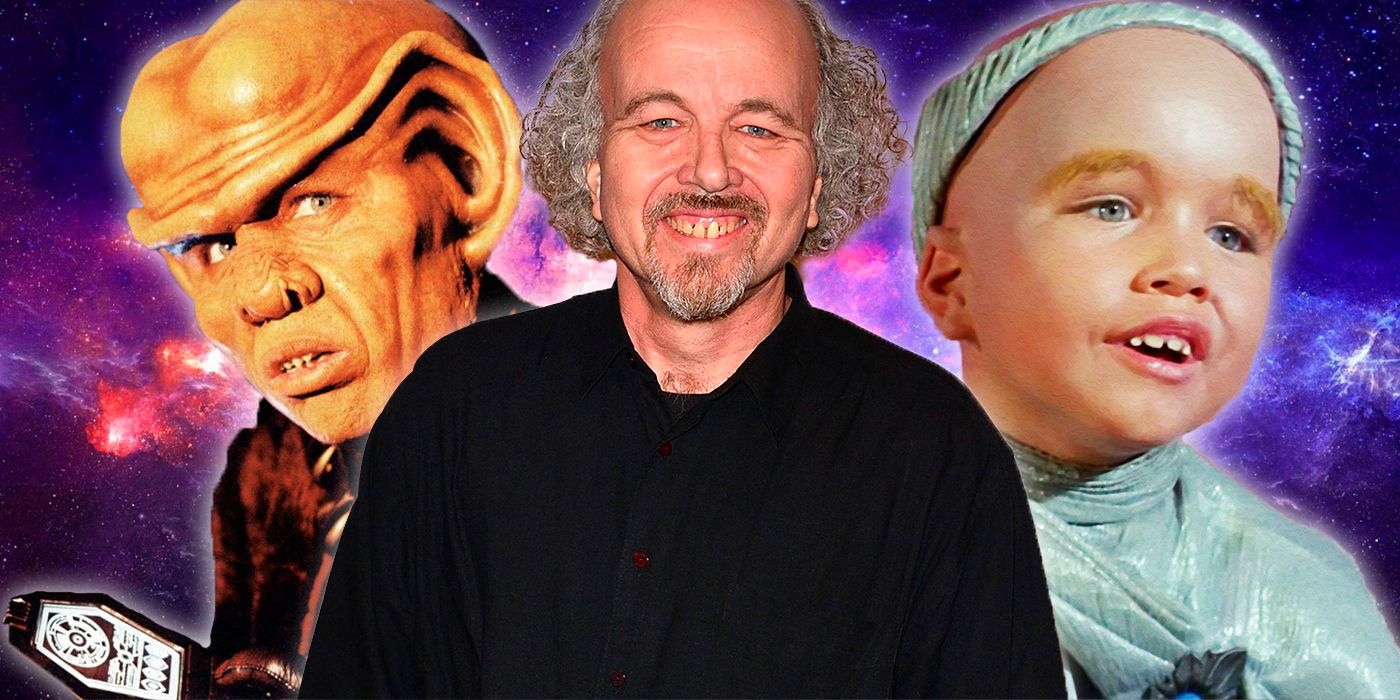 Clint Howard, and two of his Star Trek characters, Muk the Ferengi and Balok