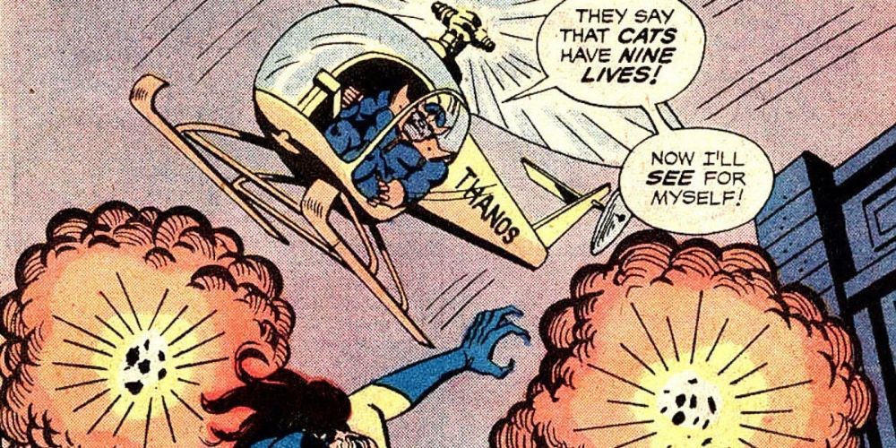 Thanos helicopter in comic