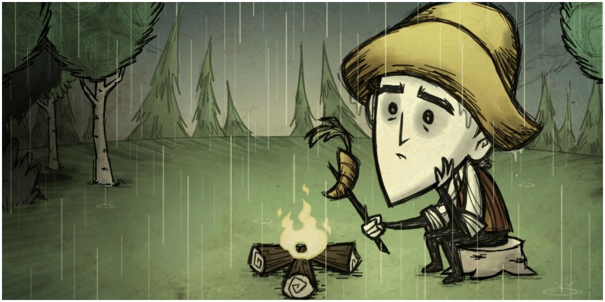 Dont Starve Wilson Cooking In Rain
