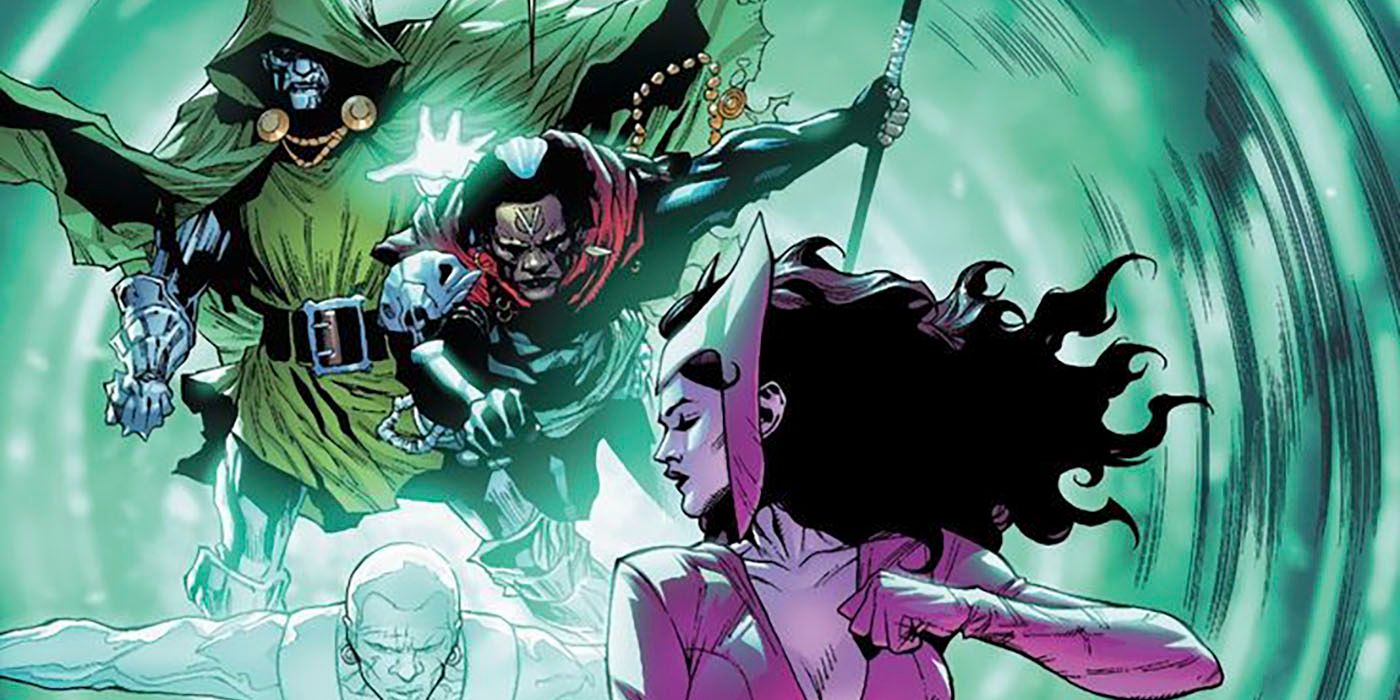 Doctor Doom. Brother Voodoo and Daniel Drumm try to take down the Scarlet Witch during Axis