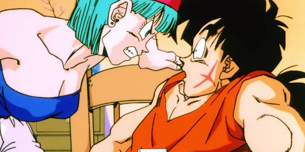 Anime Dragon Ball Z Bulma Angry At Yamcha