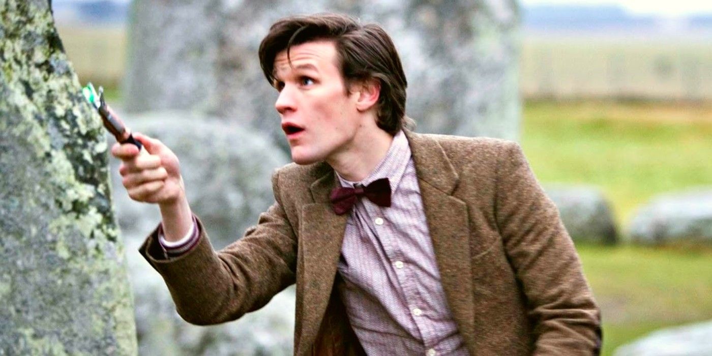Eleventh Doctor using his Sonic Screwdriver