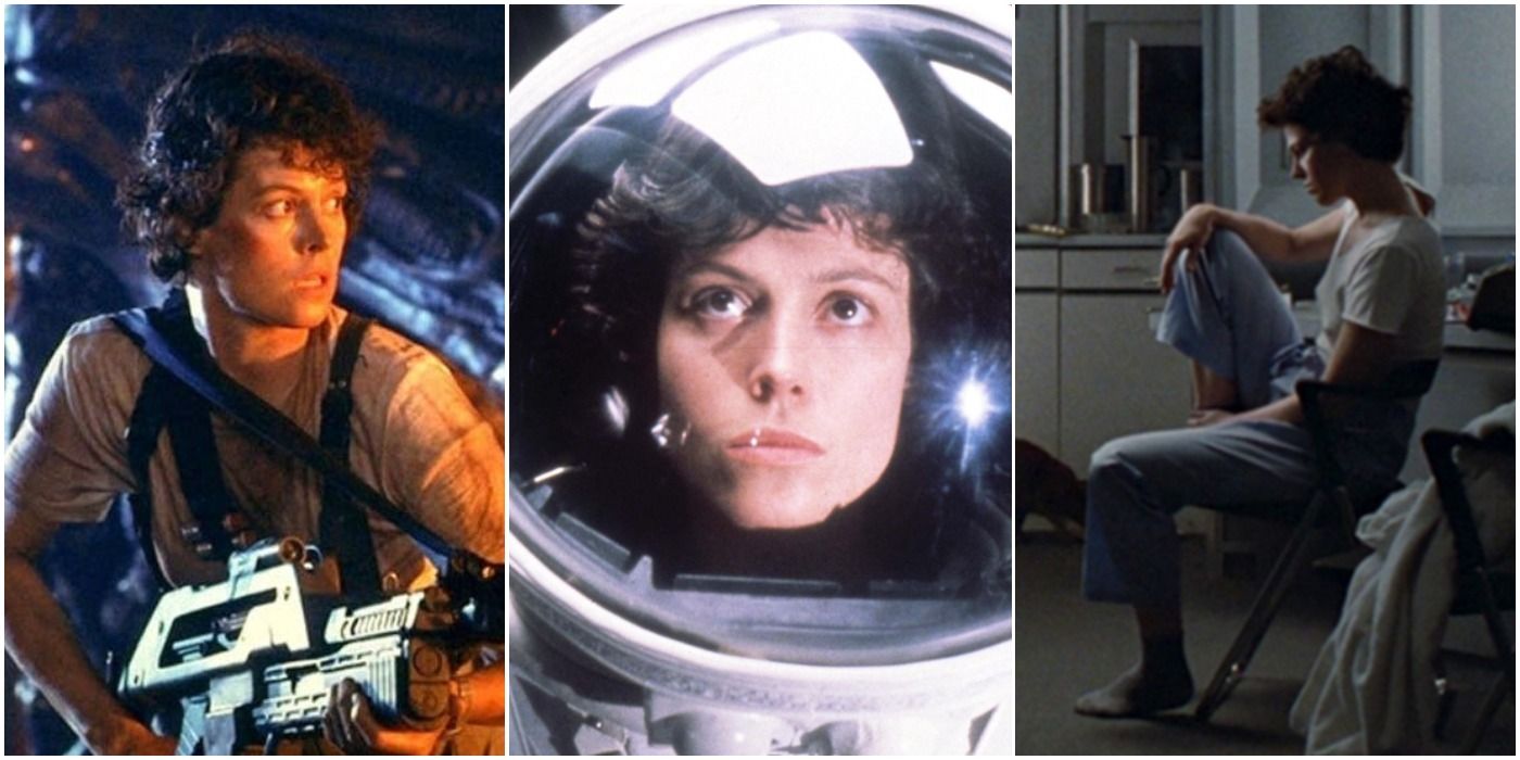 Sigourney Weaver as Ripley in Alien and Aliens