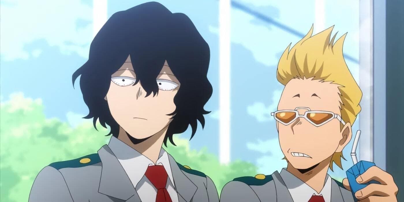 Eraserhead and Present Mic as UA students at My Hero Academia