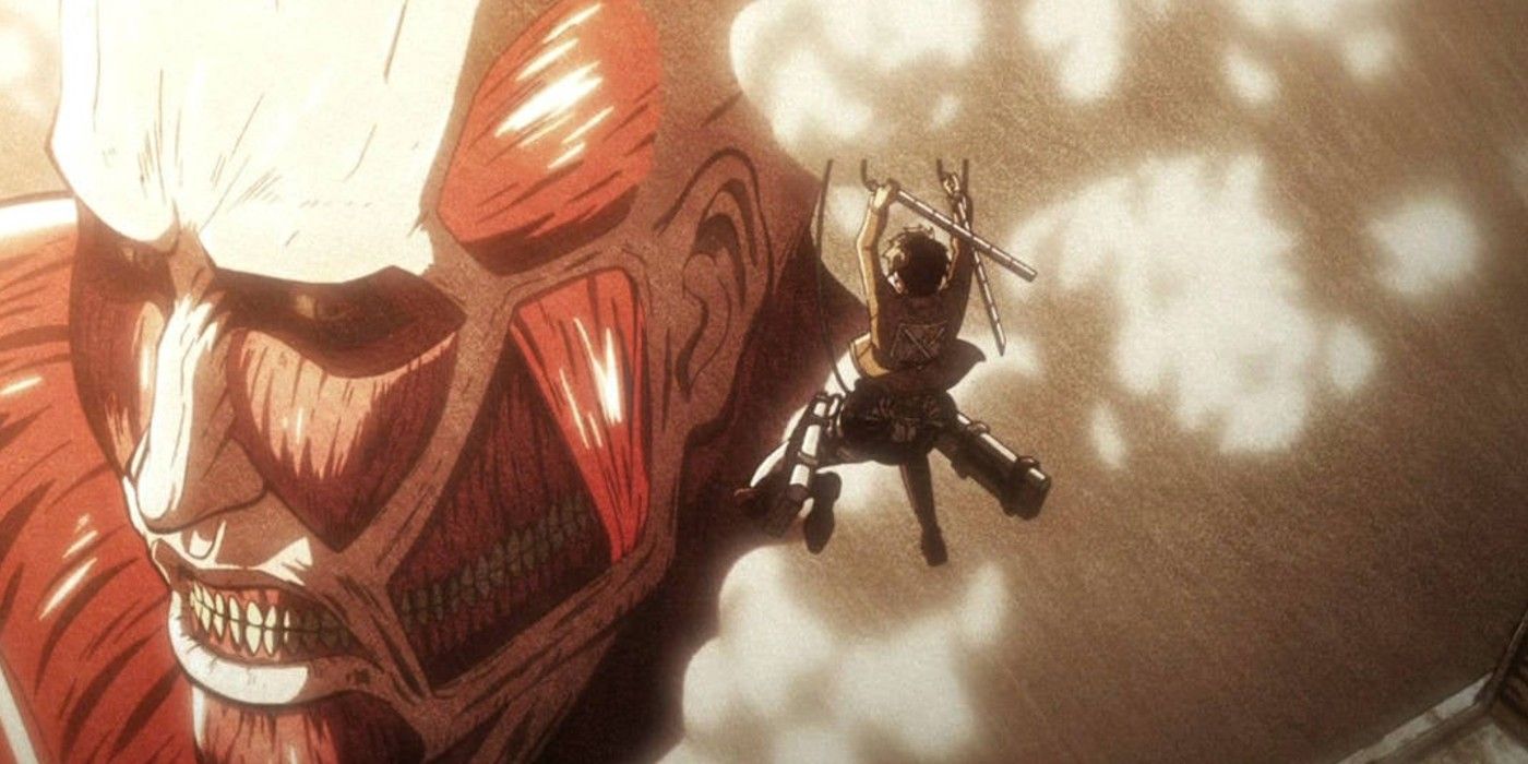Eren Attacks The Colossus Titan
