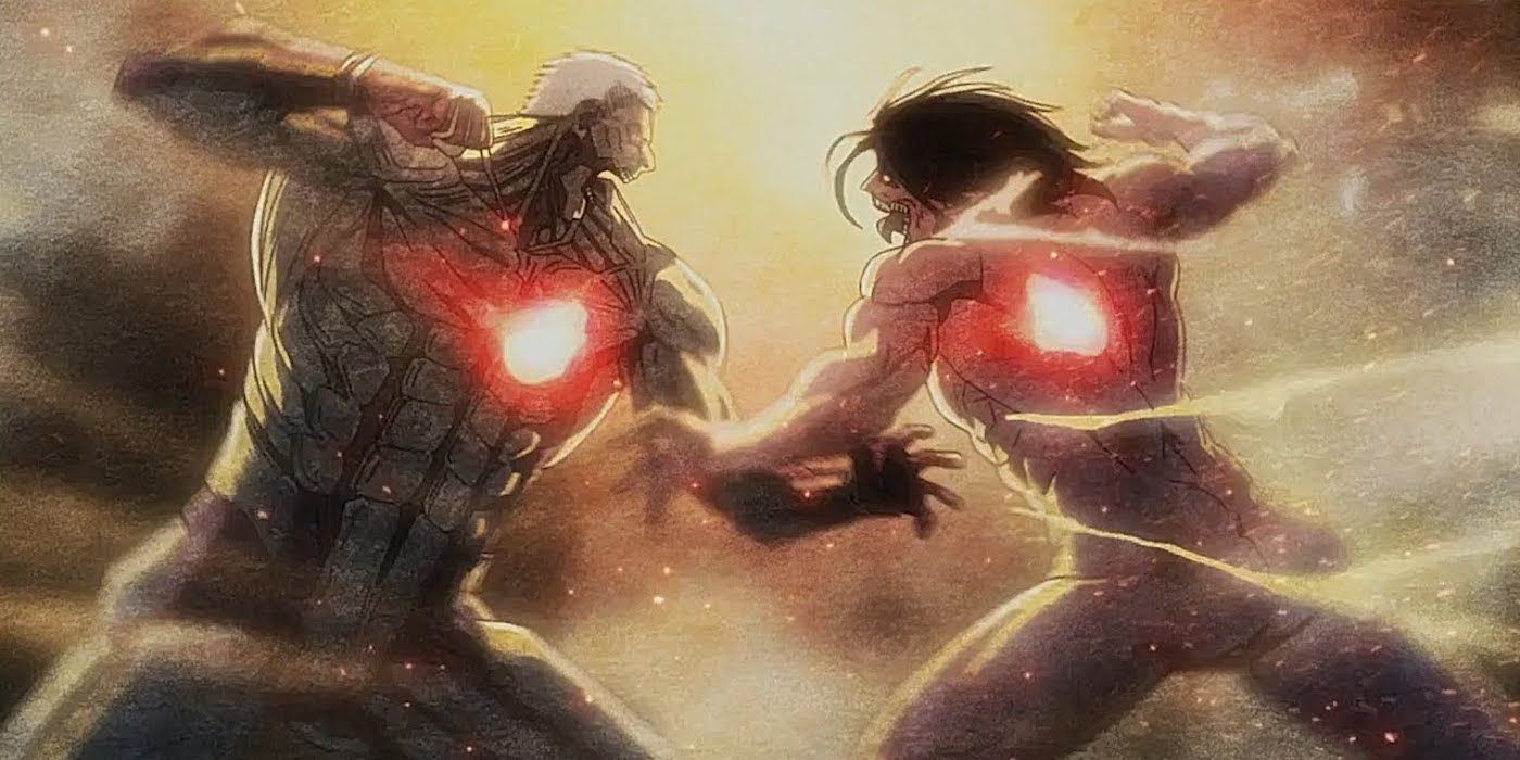 Eren vs Reiner in Attack on Titan