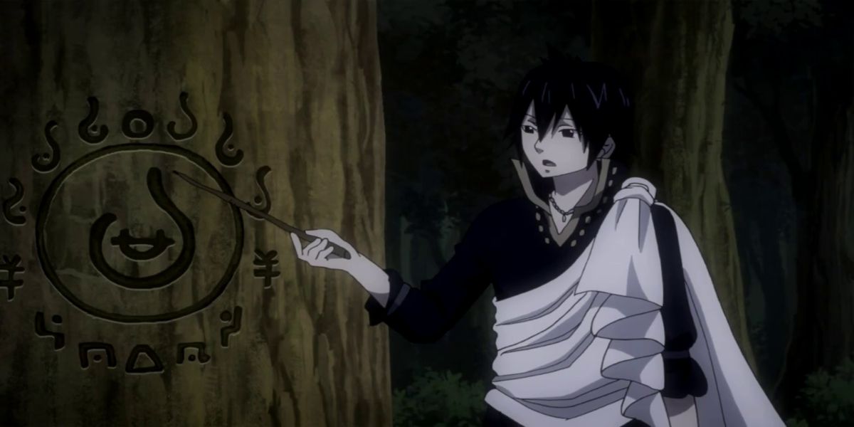Fairy tail_Zeref writing on a tree
