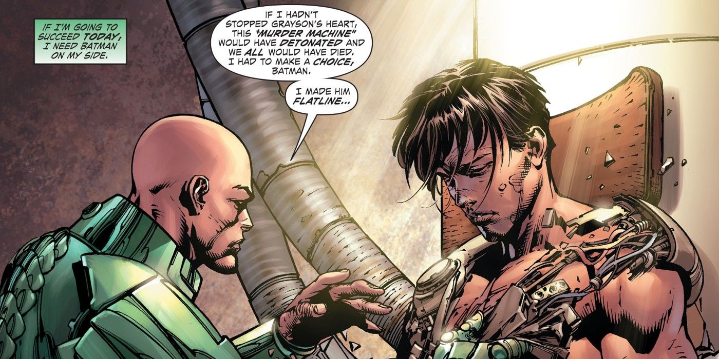 Dick Grayson and Lex Luthor In Forever Evil #7