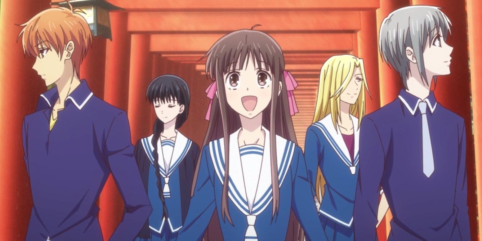 Tohru, her best friends, and the Sohmas in Fruits Basket