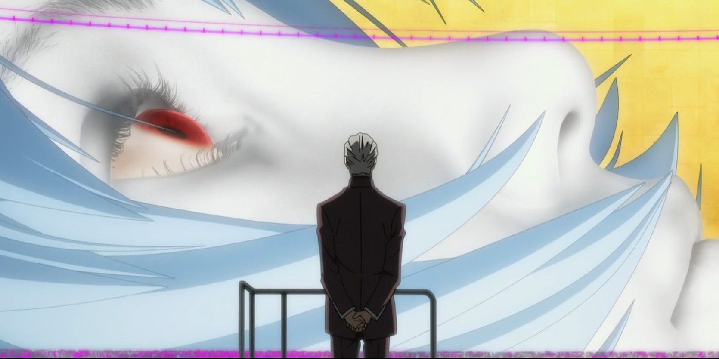 Fuyutsuki Watches Rei's giant image In Evangelion 3 + 1