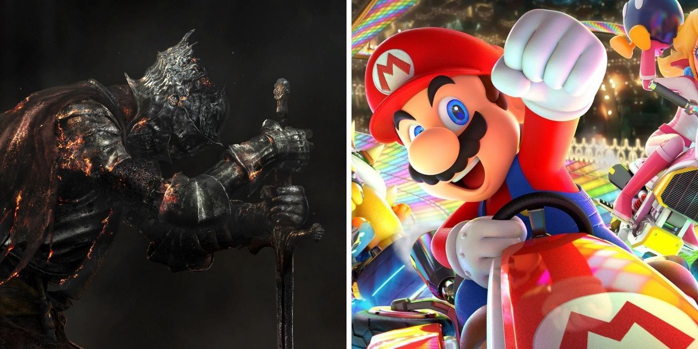 The Chosen Undead From Dark Souls Next To Mario In Mario Kart 8