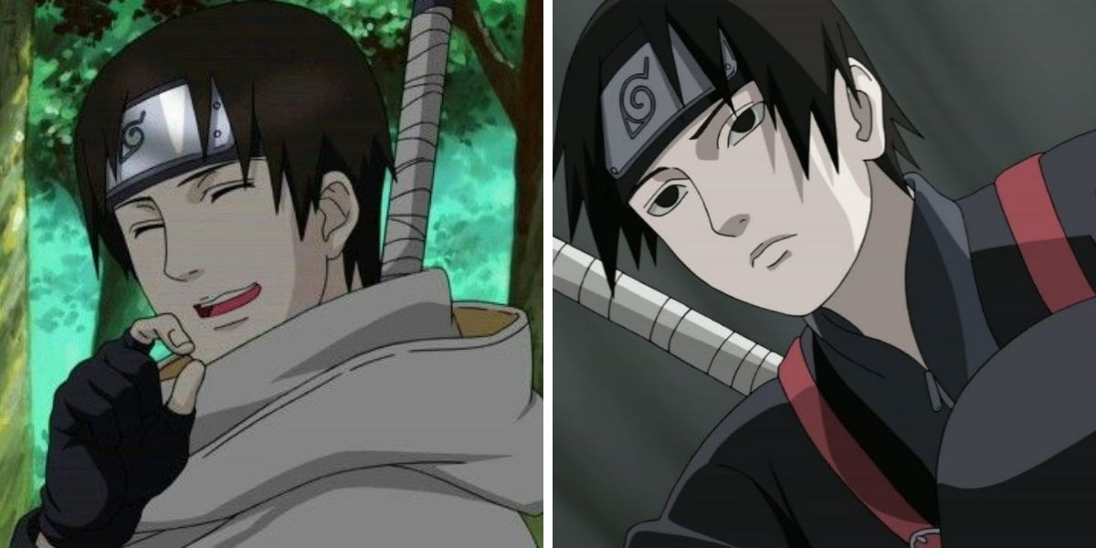 Sai smiling and serious in Naruto