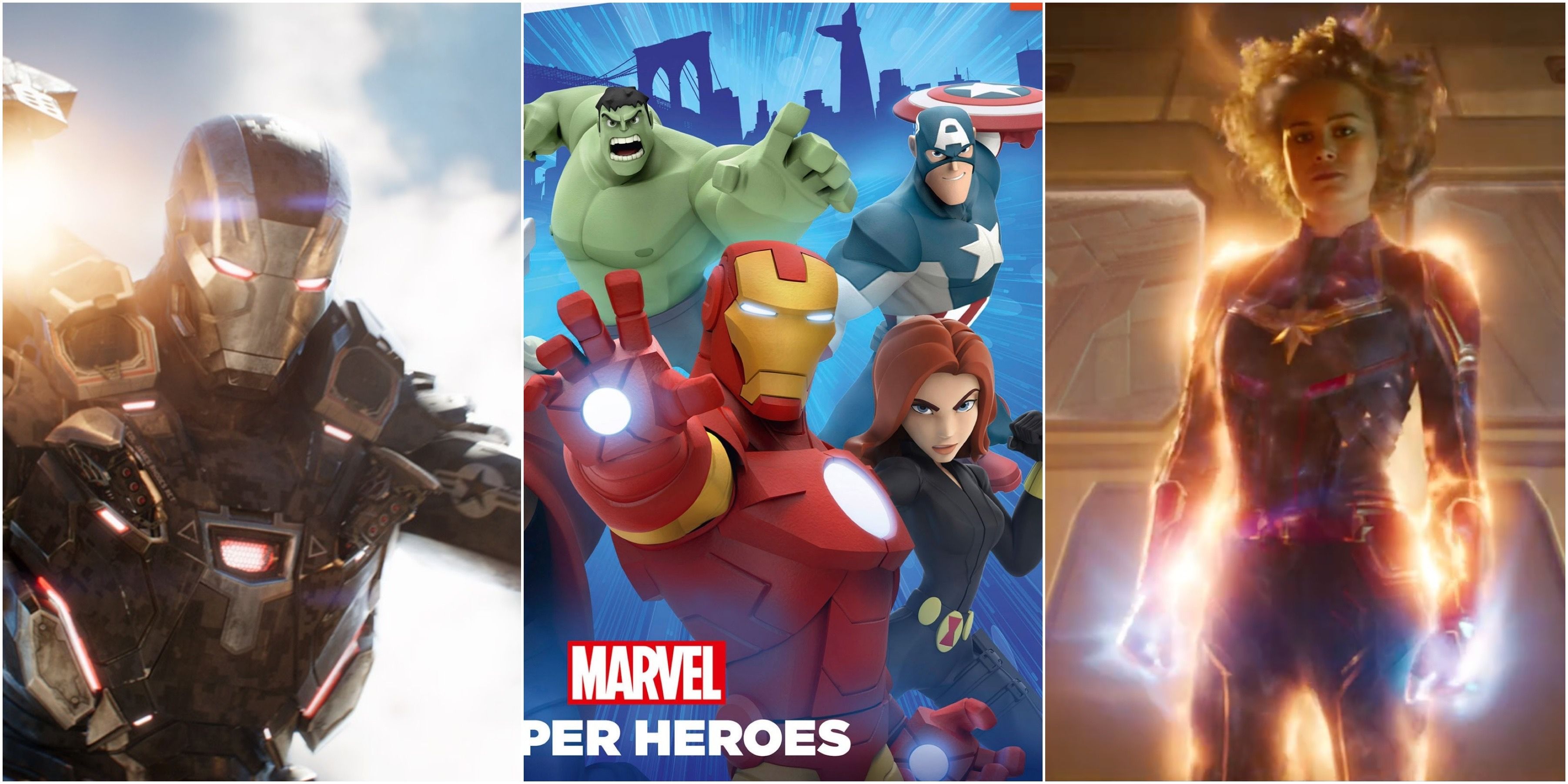 Disney Infinity Marvel heroes, MCU War Machine and Captain Marvel