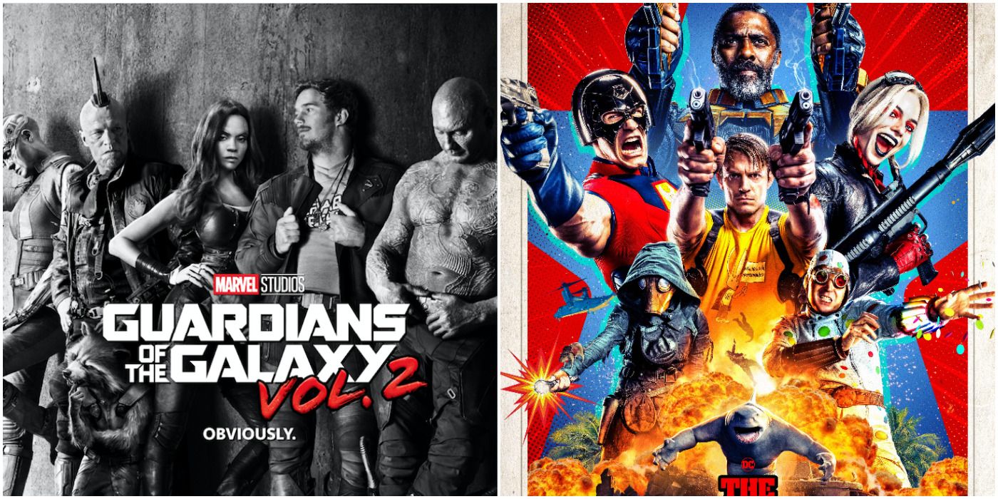 Guardians of the Galaxy Vol 2 poster and The Suicide Squad poster