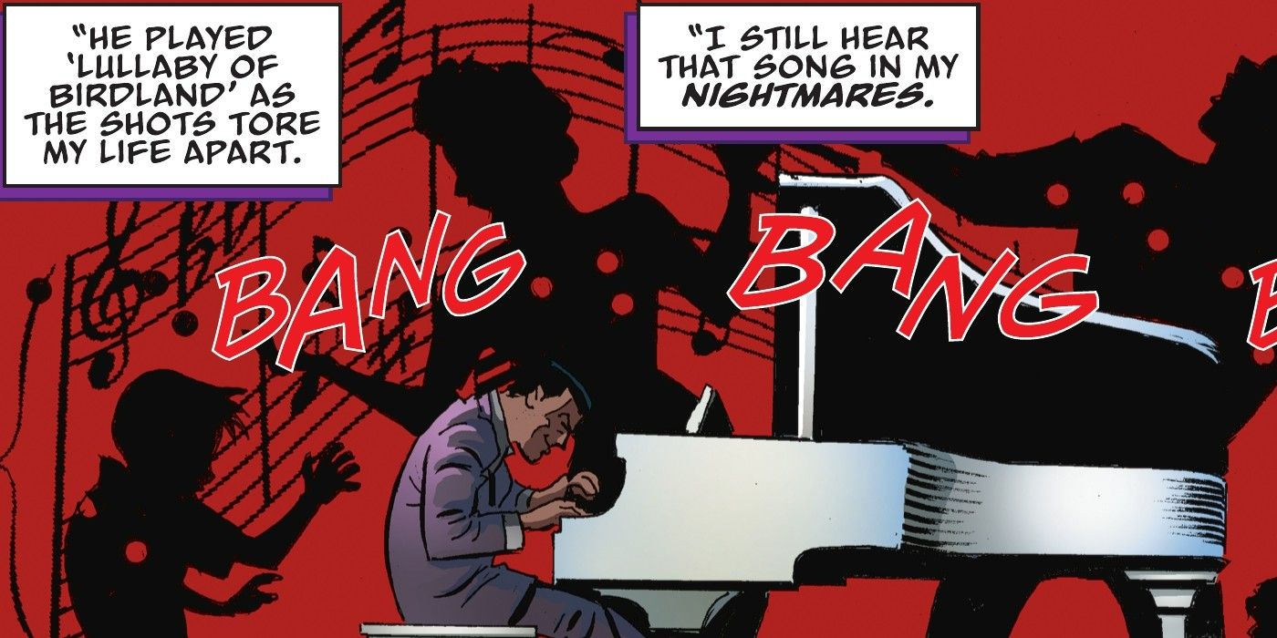 Jazzman plays the piano as the Bertinelli Family is murdered in Batman: The Adventures Continue Season II #3