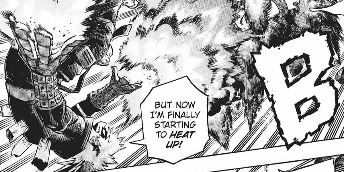 My Hero Academia Bakugo uses his explosion quirk