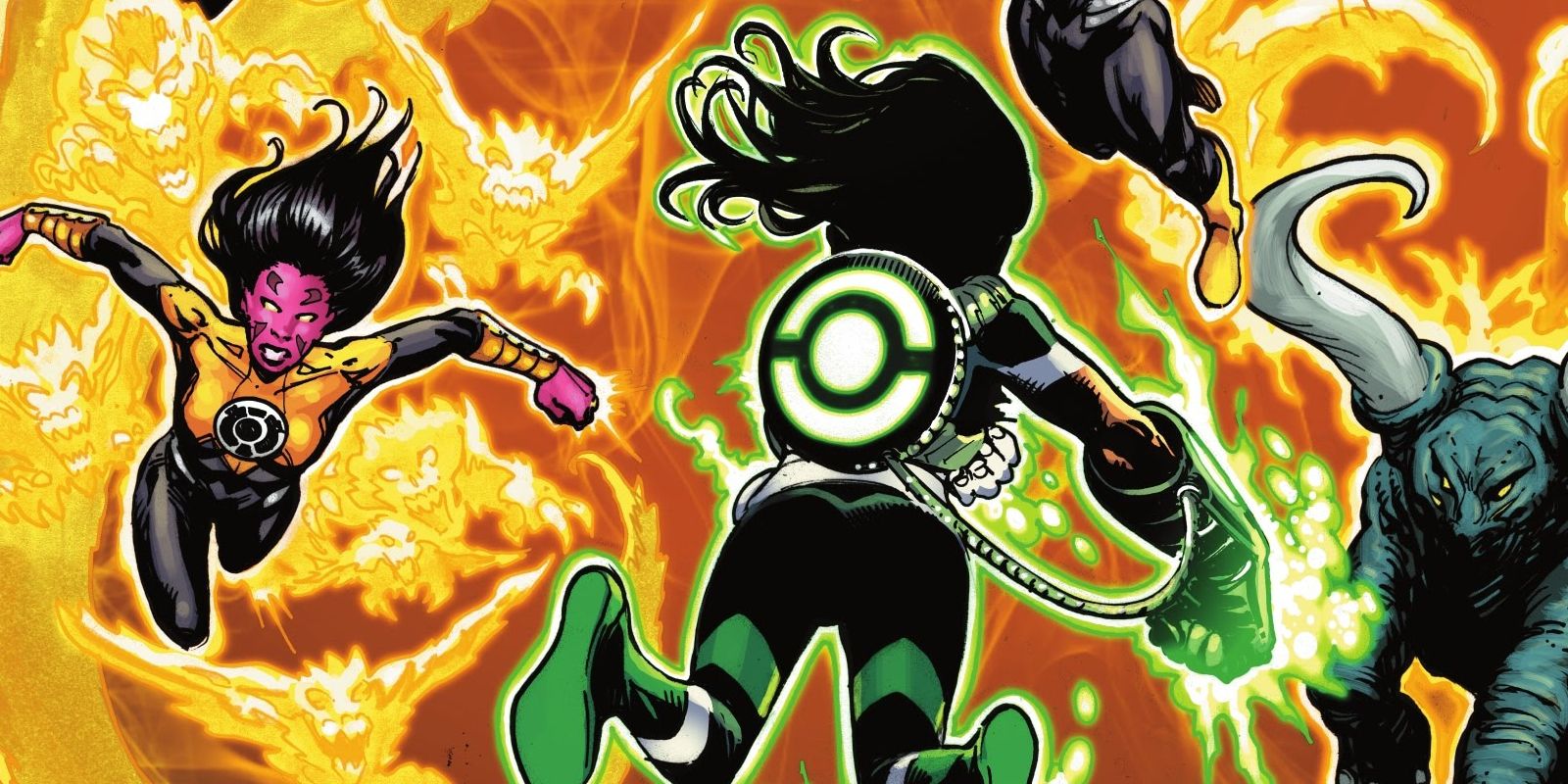 teen lantern fights with the yellow lanterns in Green Lantern #5