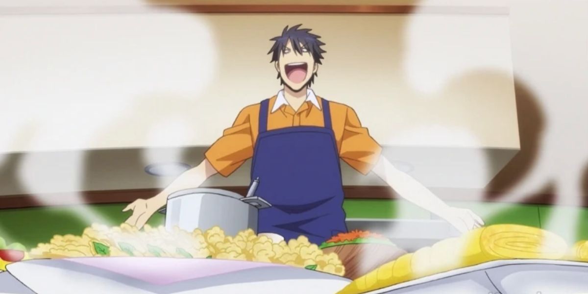 Kimihito Monster Musume showing off all the food