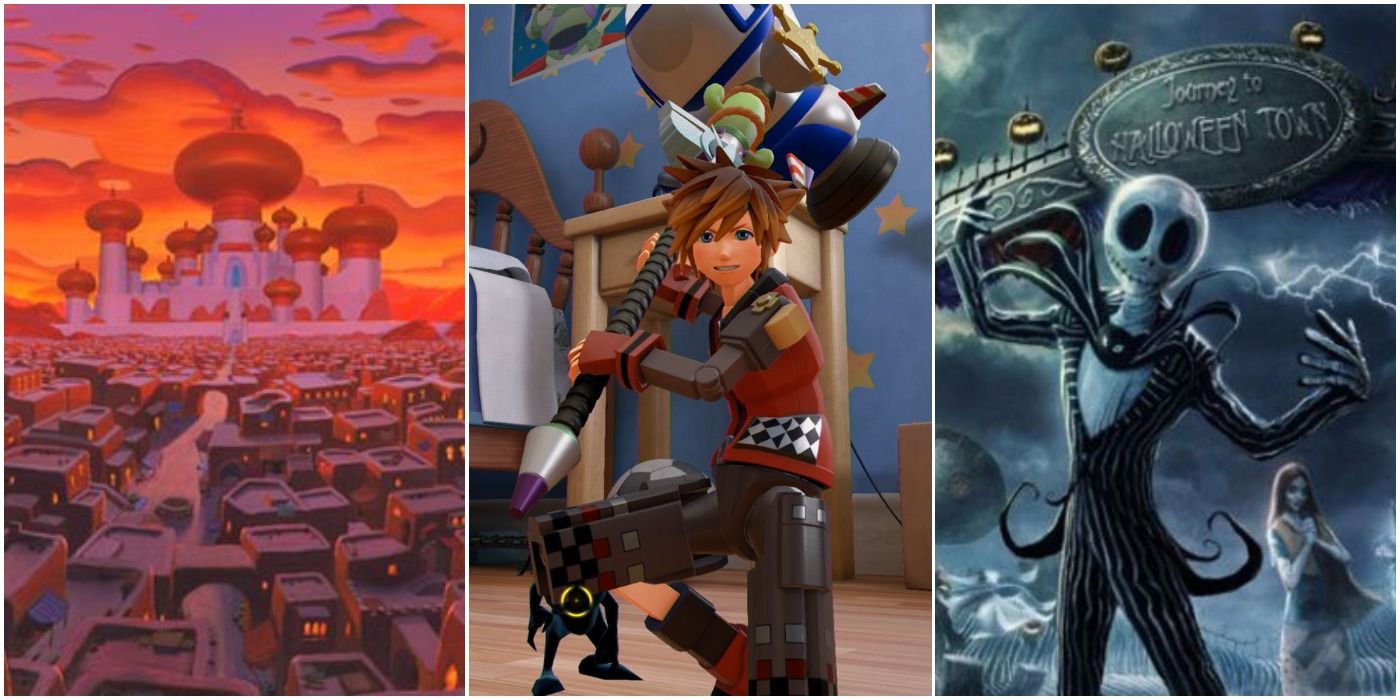 Kingdom Hearts Disney Worlds – Agrabah, Toy Box, Halloween Town