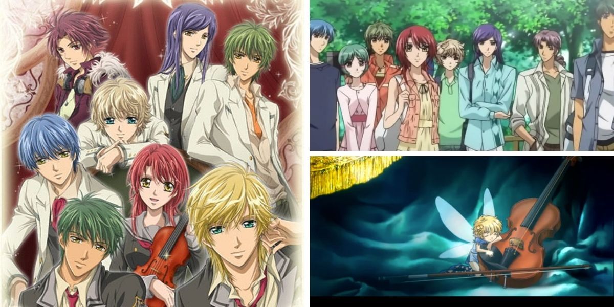 Images feature the La Corda d'Oro: Primo Passo characters and Lili sleeping on Kahoko's violin