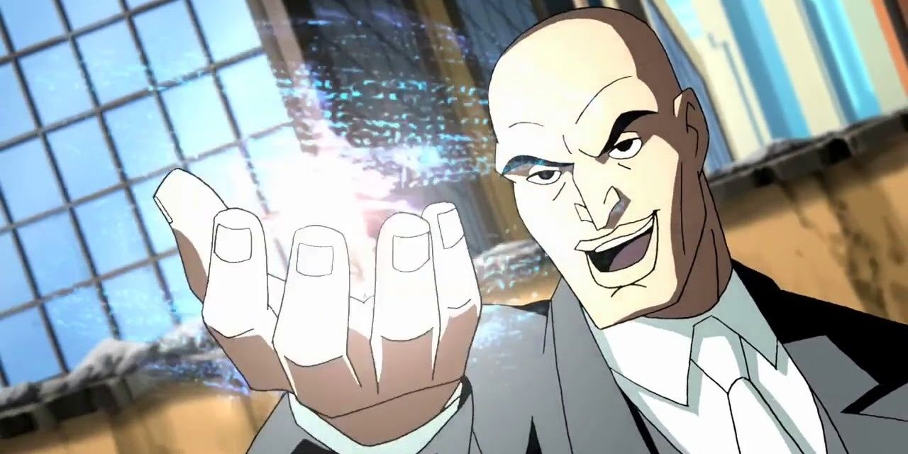 Lex Luthor offering Darkseid the anti life equation in the DCAU