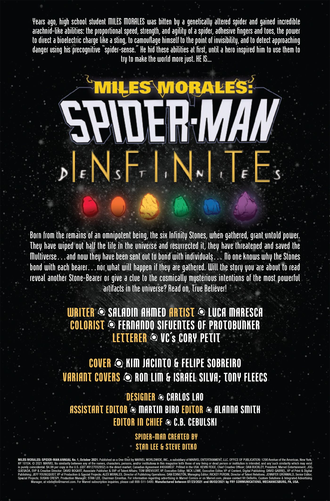 A recap of who Miles Morales and the stone bearers are in Infinite Destinies.