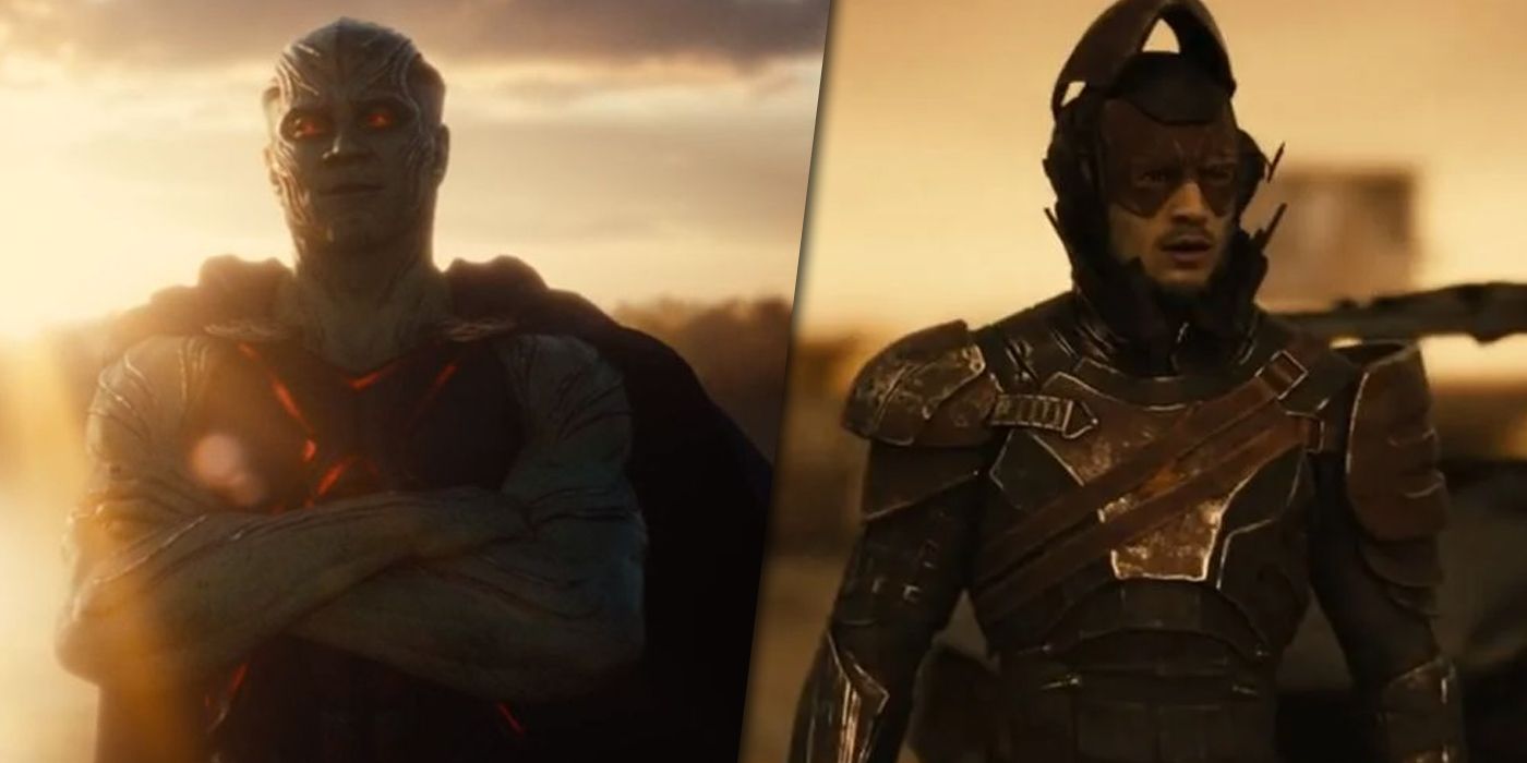 Martian Manhunter and the future Flash from Zack Snyder's Justice League