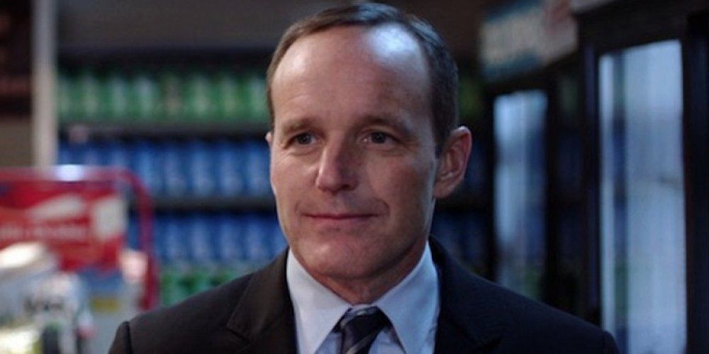 Phil Coulson inside a gas station
