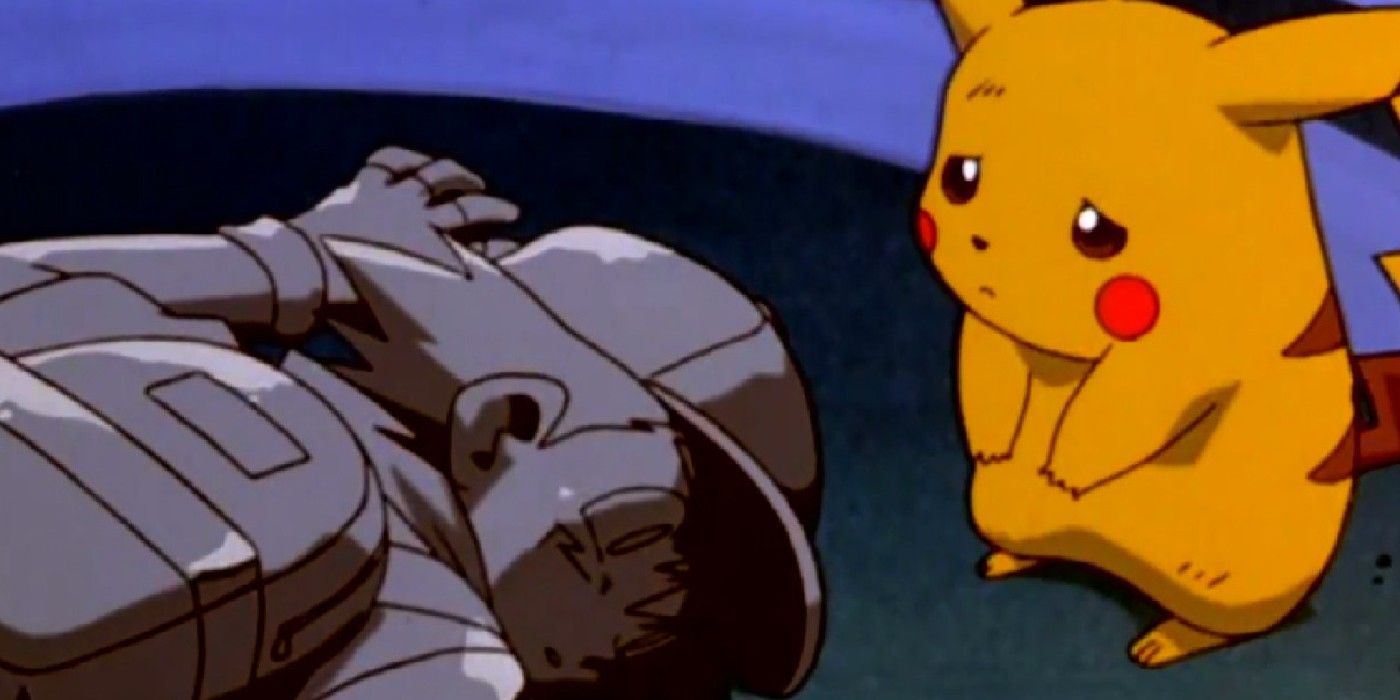 Pikachu Mourns A Petrified Ash