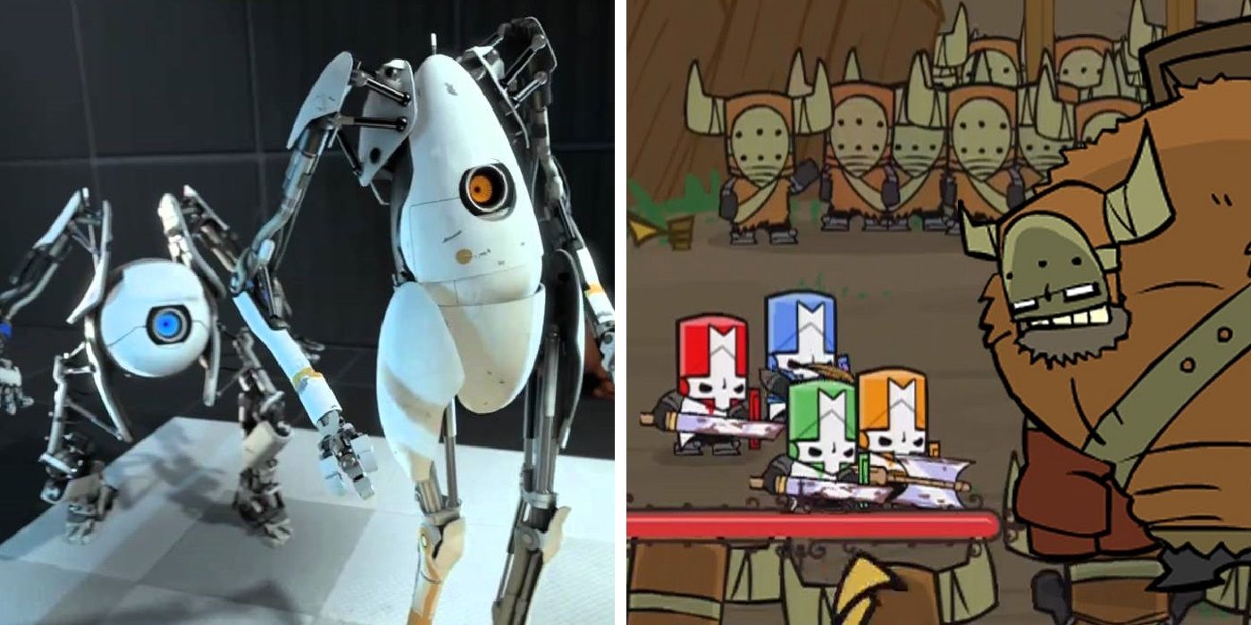 Portal 2 and Castle Crashers