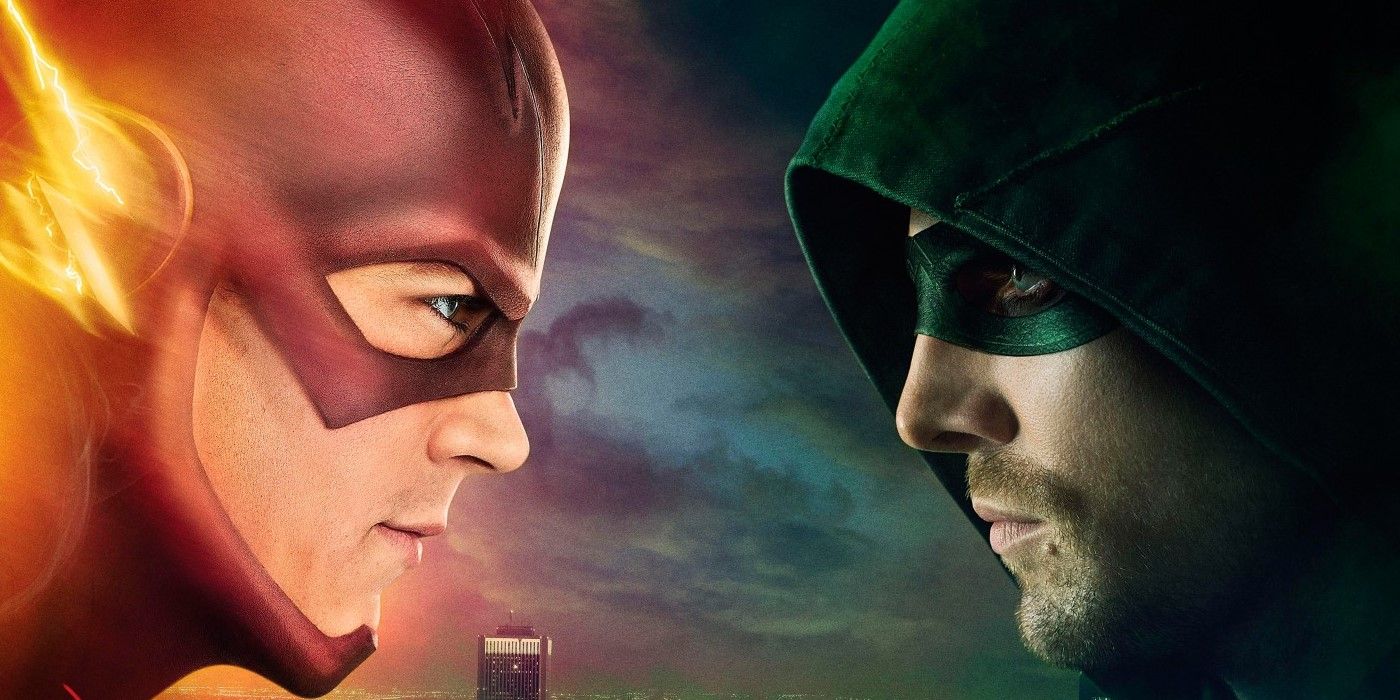Poster for the CW crossover event Flash Vs. Arrow