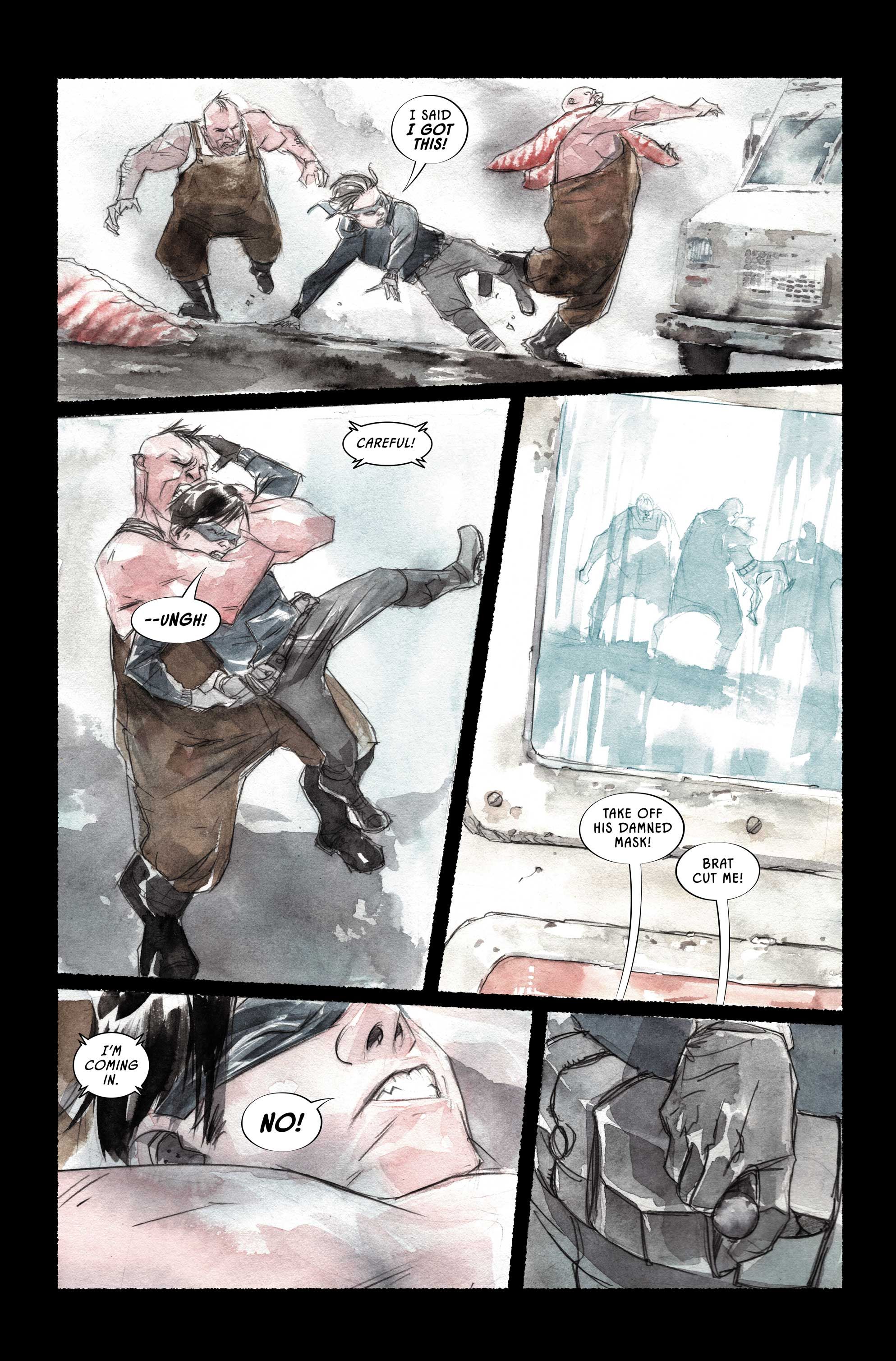 Preview pages for Robin &amp; Batman #1 by Jeff Lemire and Dustin Nguyen